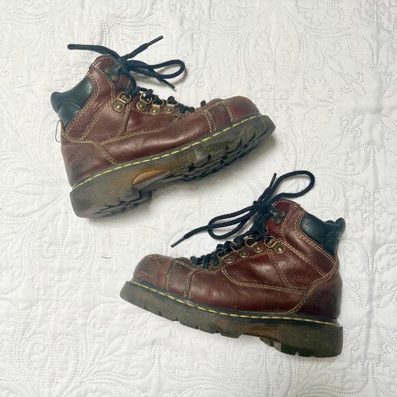 Dr Martens Vintage Steel Toe Industrial High Top Work Boots Size M 4 / W 5 - Picture 2 of 13